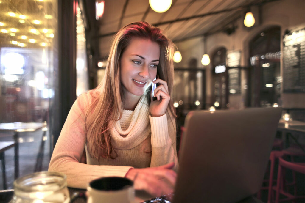 woman calling someone